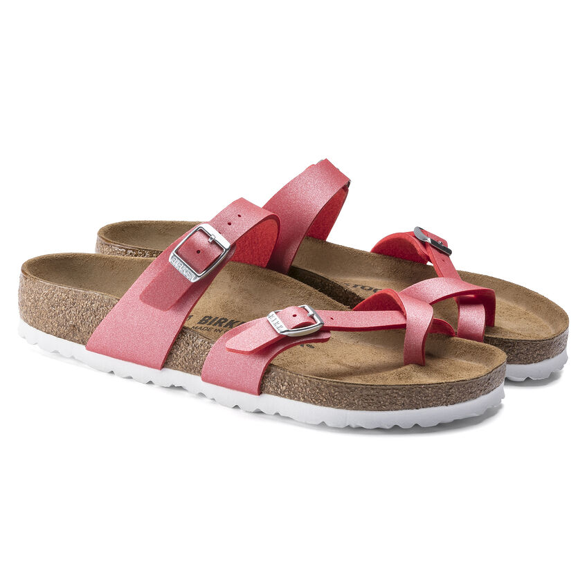 icy metallic poppy birkenstock