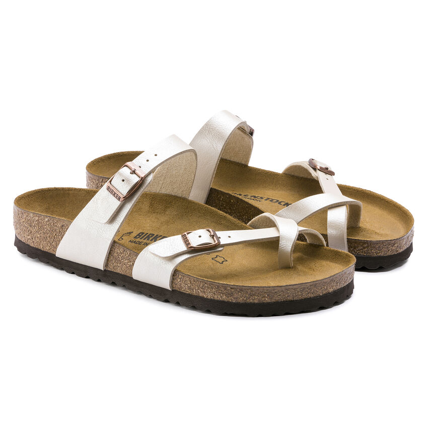 Birkenstock Mayari Birko-Flor 71661 Graceful Pearl White Unisex Sandal Regular Fit 100% Original