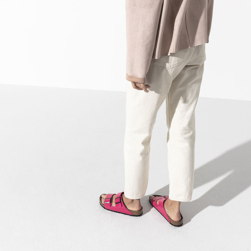 birkenstock patent fuchsia tulip