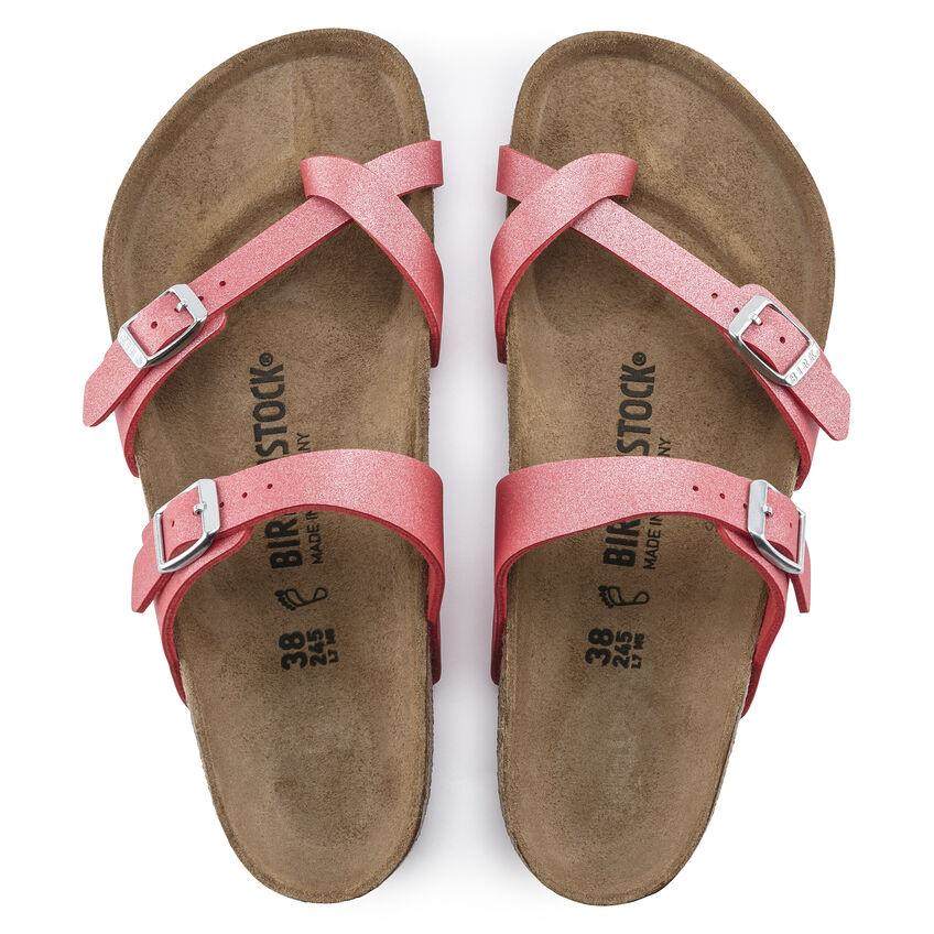 icy metallic poppy birkenstock