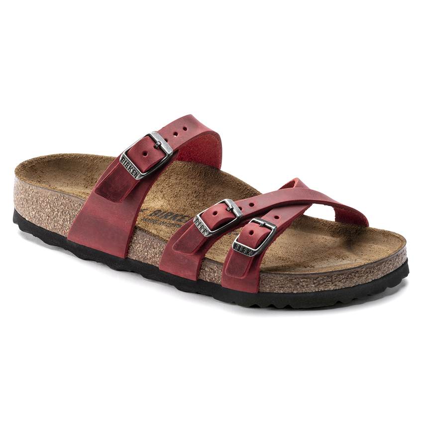 Franca Oiled Leather Fire Red - birkenstock-shop