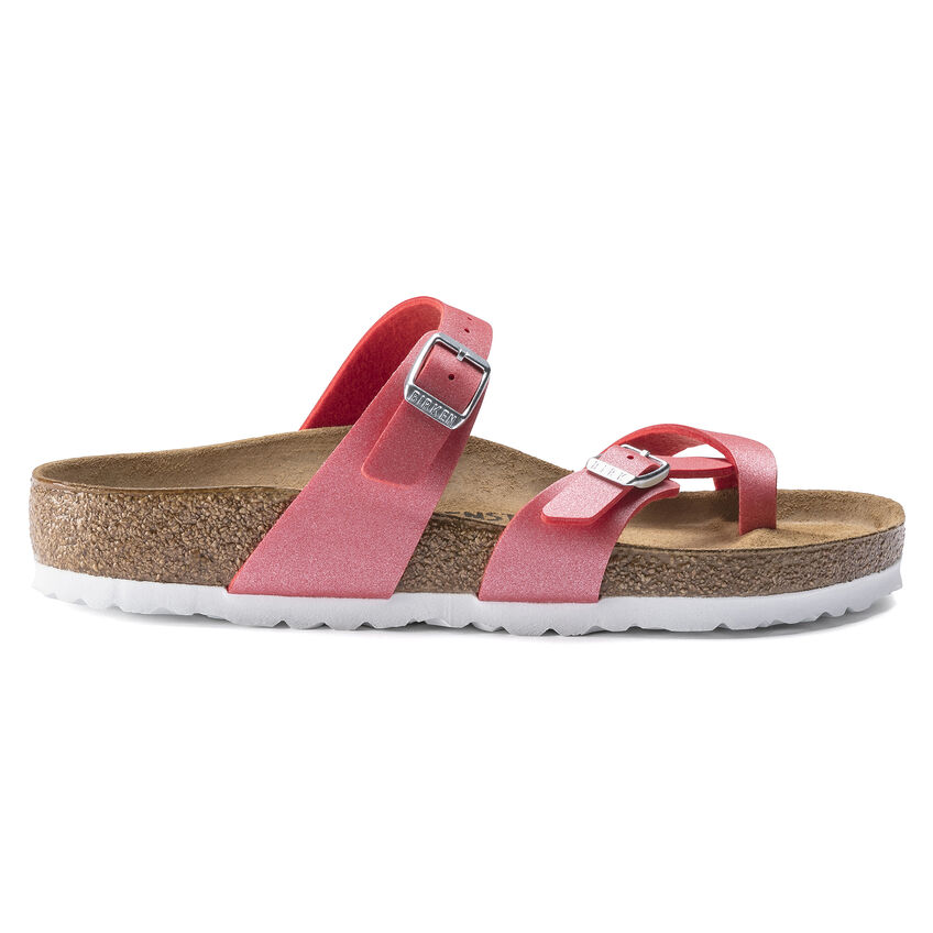icy metallic poppy birkenstock