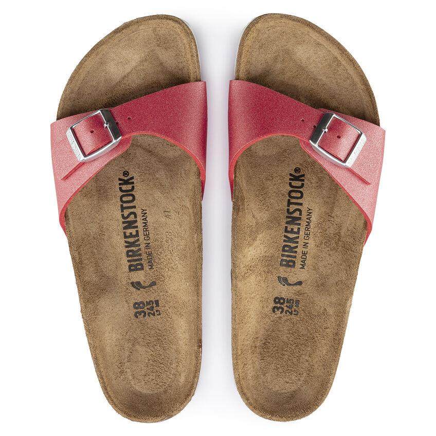 icy metallic poppy birkenstock