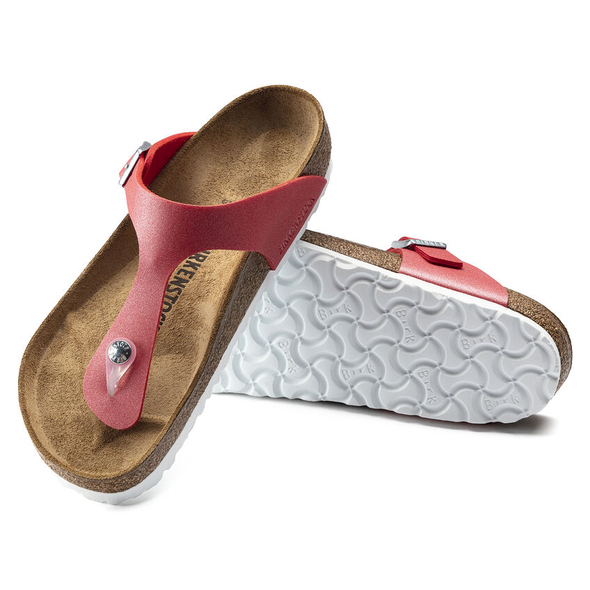 icy metallic poppy birkenstock