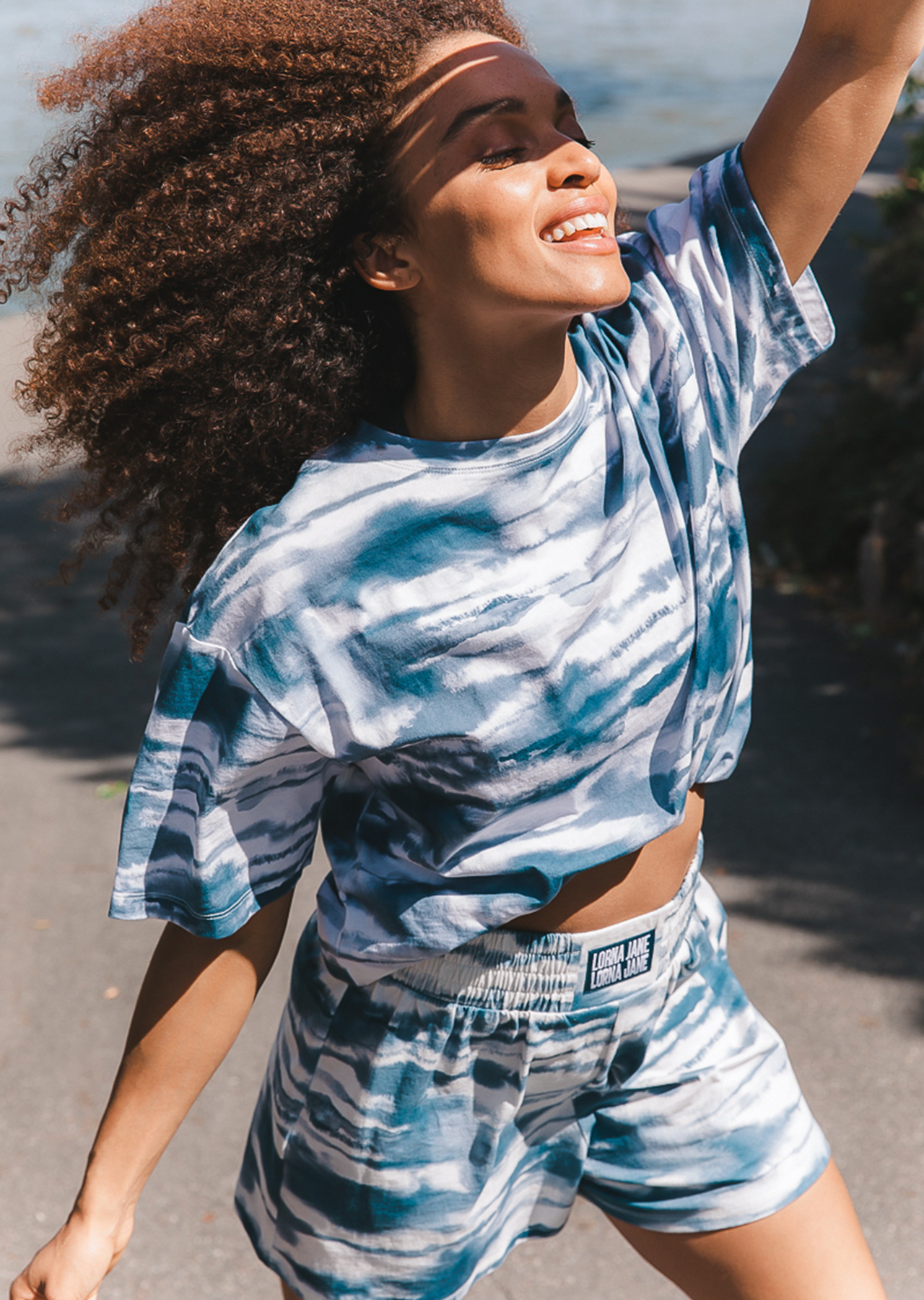 Lorna Jane Tie Dye Cropped Tee