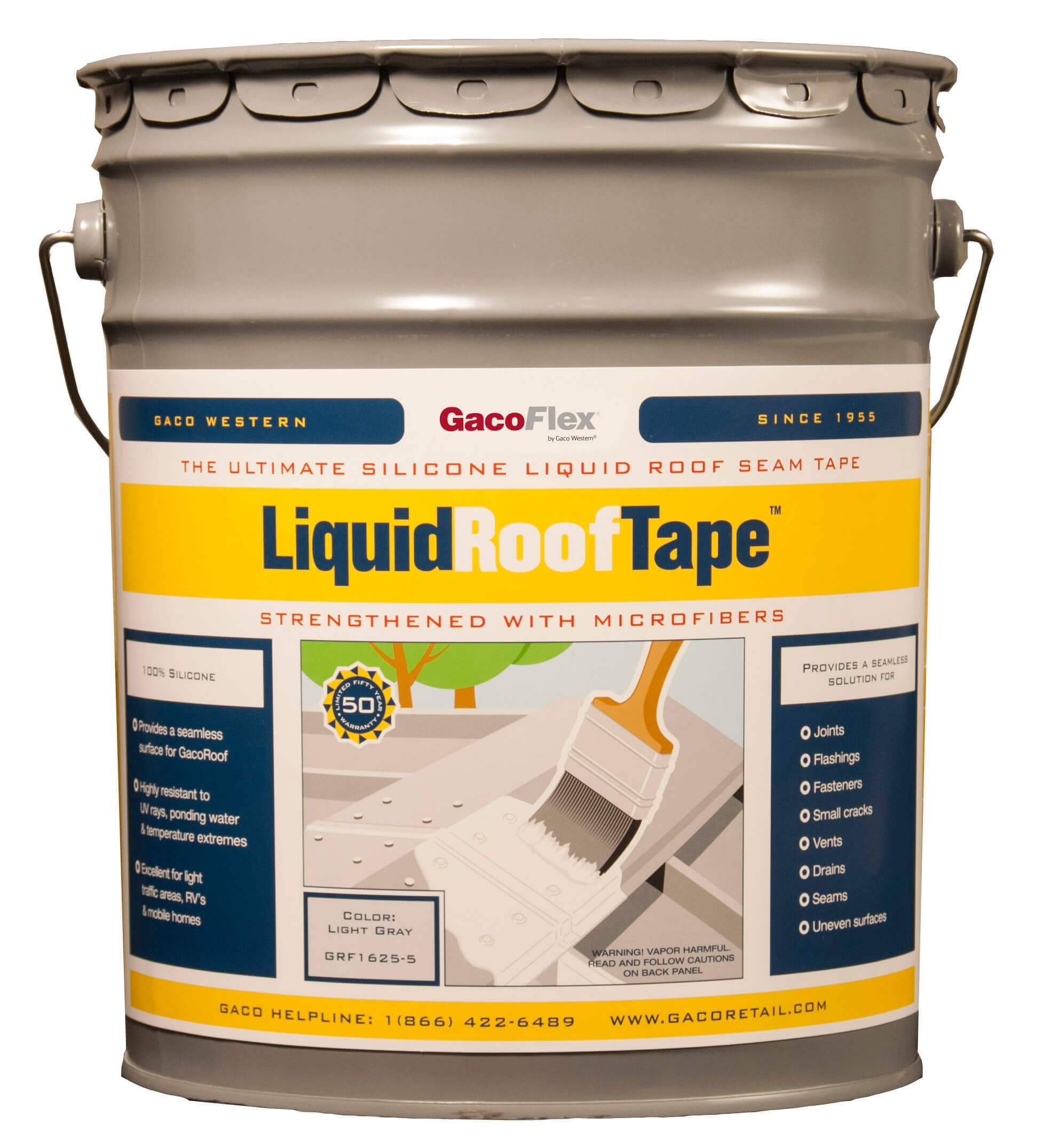 Gaco Roof Tape Liquid 5 Gallon WGL07