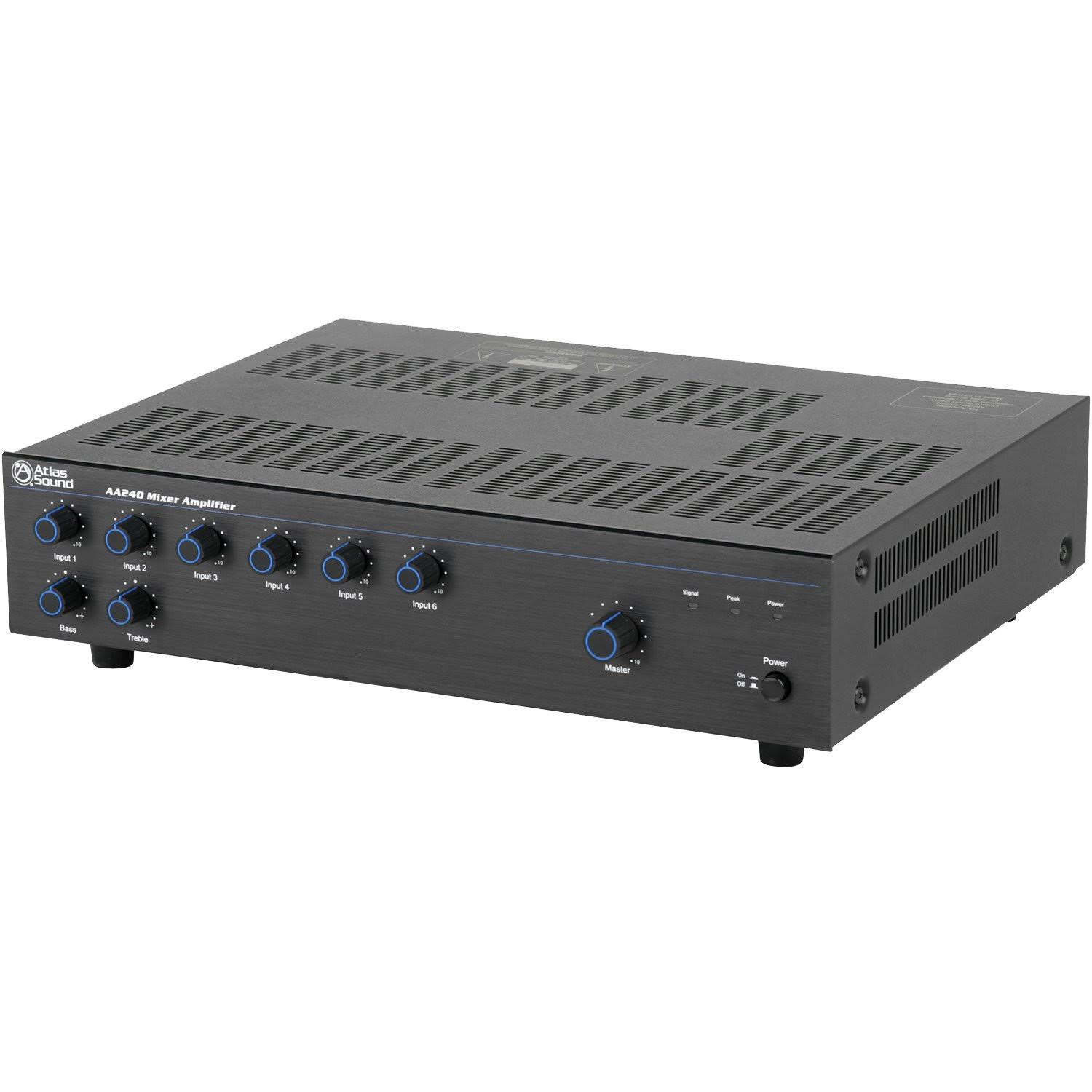 Atlas Sound AA240 Powered Mixer/Amplifier 240W WGL07