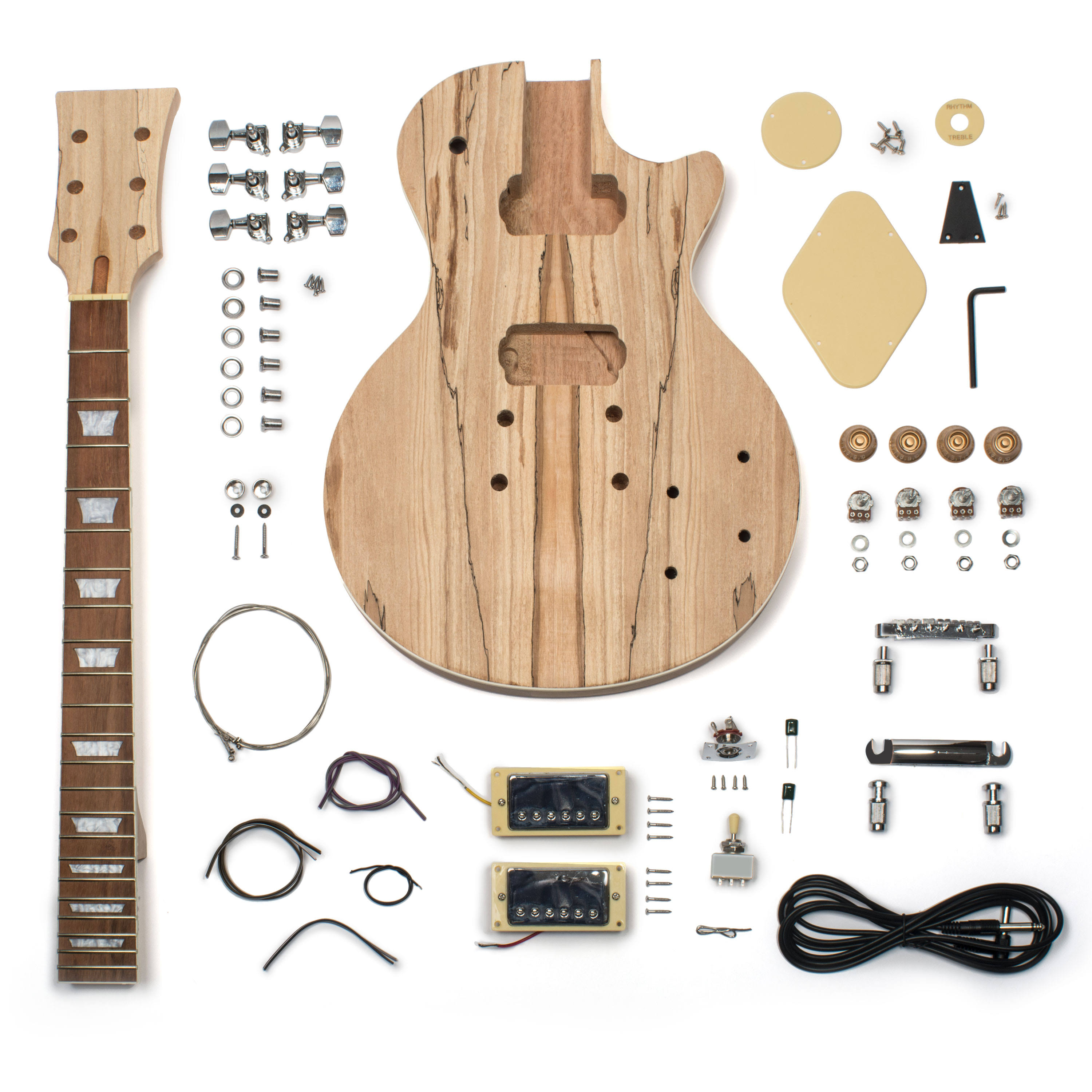 StewMac Build Your Own LP-Style Electric Guitar Kit, Spalted Top - WGL07