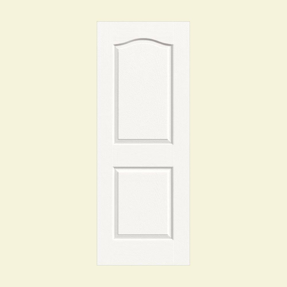 JELDWEN 28 in. x 80 in. Camden White Painted Textured Solid Core