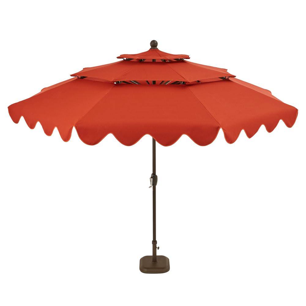 Hampton Bay 10 ft. Aluminum Market Auto Tilt Pagoda Outdoor Patio