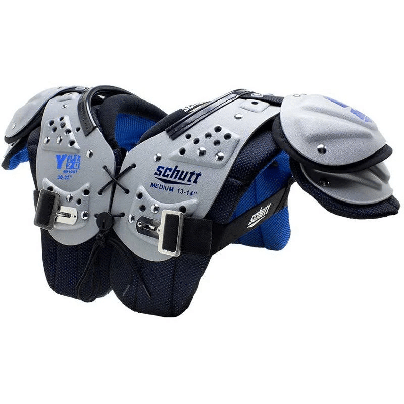 xenith youth shoulder pads back plate