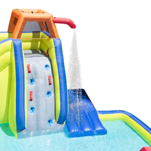 Banzai Inflatable Arcade Splash Water Park Slide with SkeeBall Toss, Soccer & Basketball