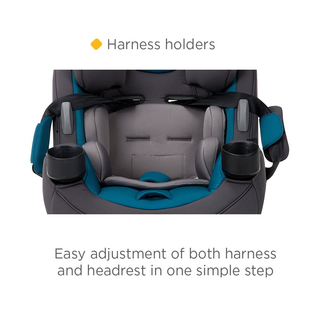 Safety 1st Grow and Go All-in-One Convertible Car Seat, Rear-facing 5-40 pounds, Forward-facing 22-65 pounds, and Belt-positioning booster 40-100 pounds, Carbon Wave