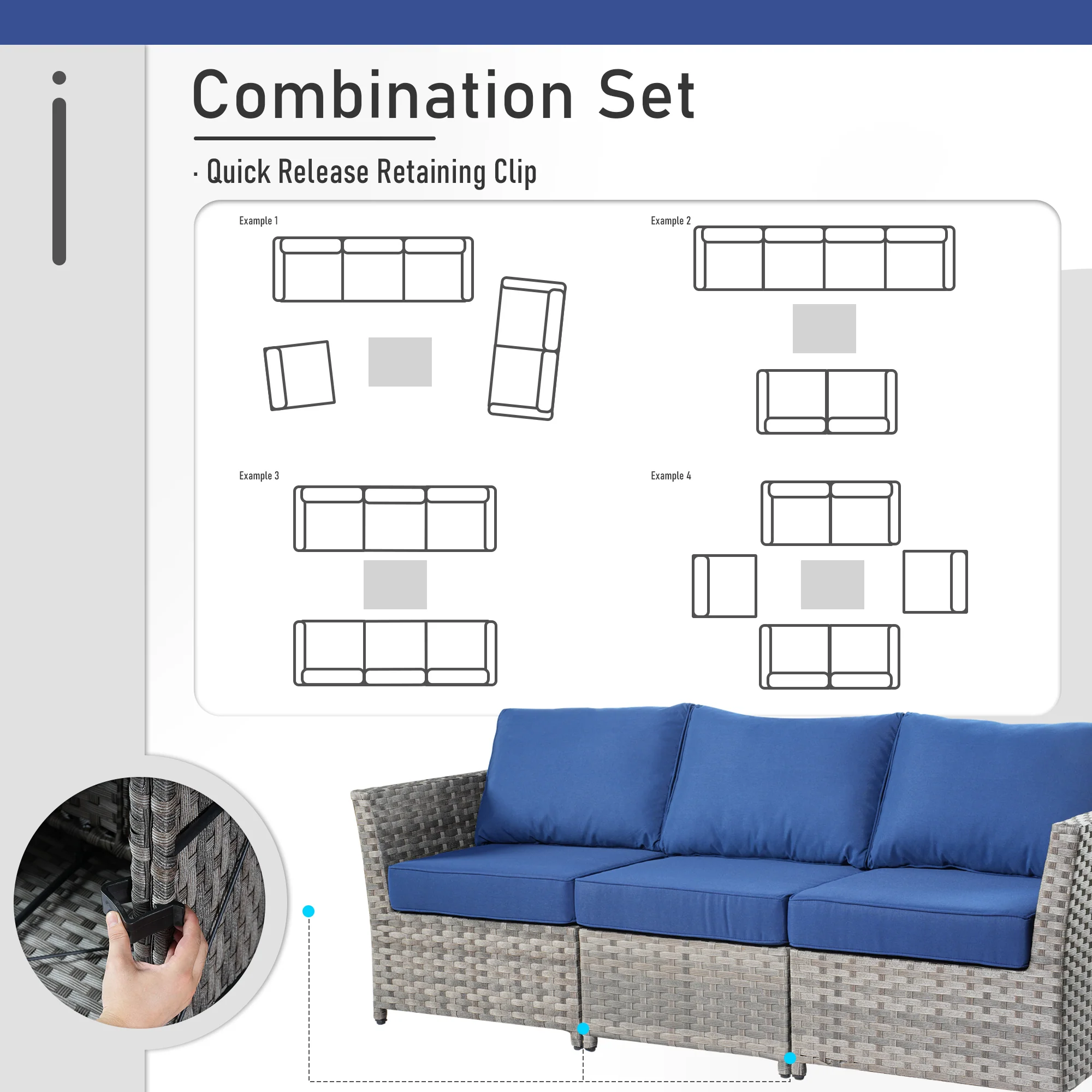 Ovios Patio Furniture Set 10-Piece include 42
