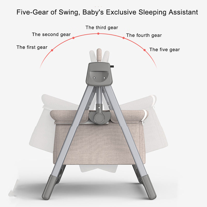 Electric Baby Cradle Smart Baby Bouncer Cradle, Portable Baby Swing with Automatic Swing and Music