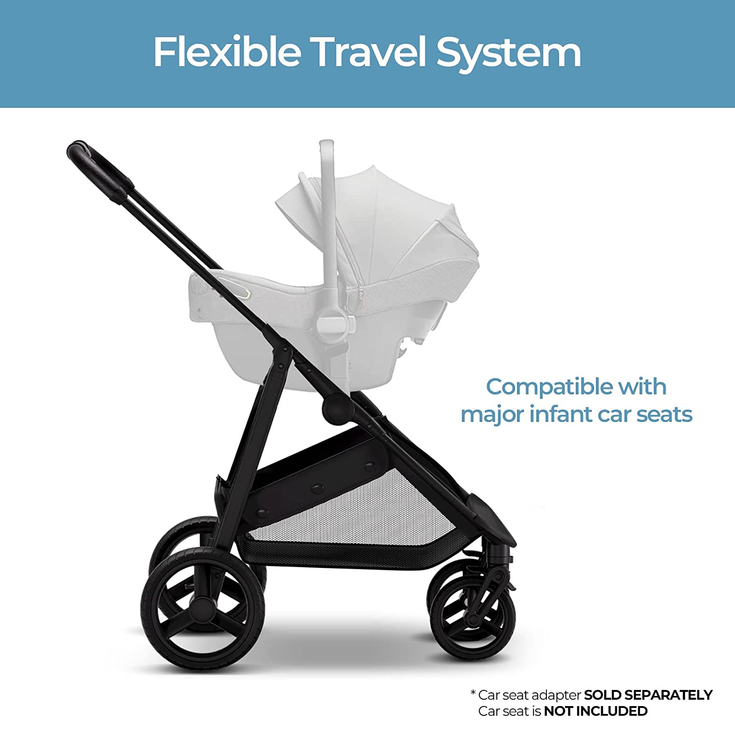 Convertible Baby Stroller with Bassinet Mode - Foldable Infant Stroller to Explore More as a Family - Toddler Stroller with Reversible Stroller Seat