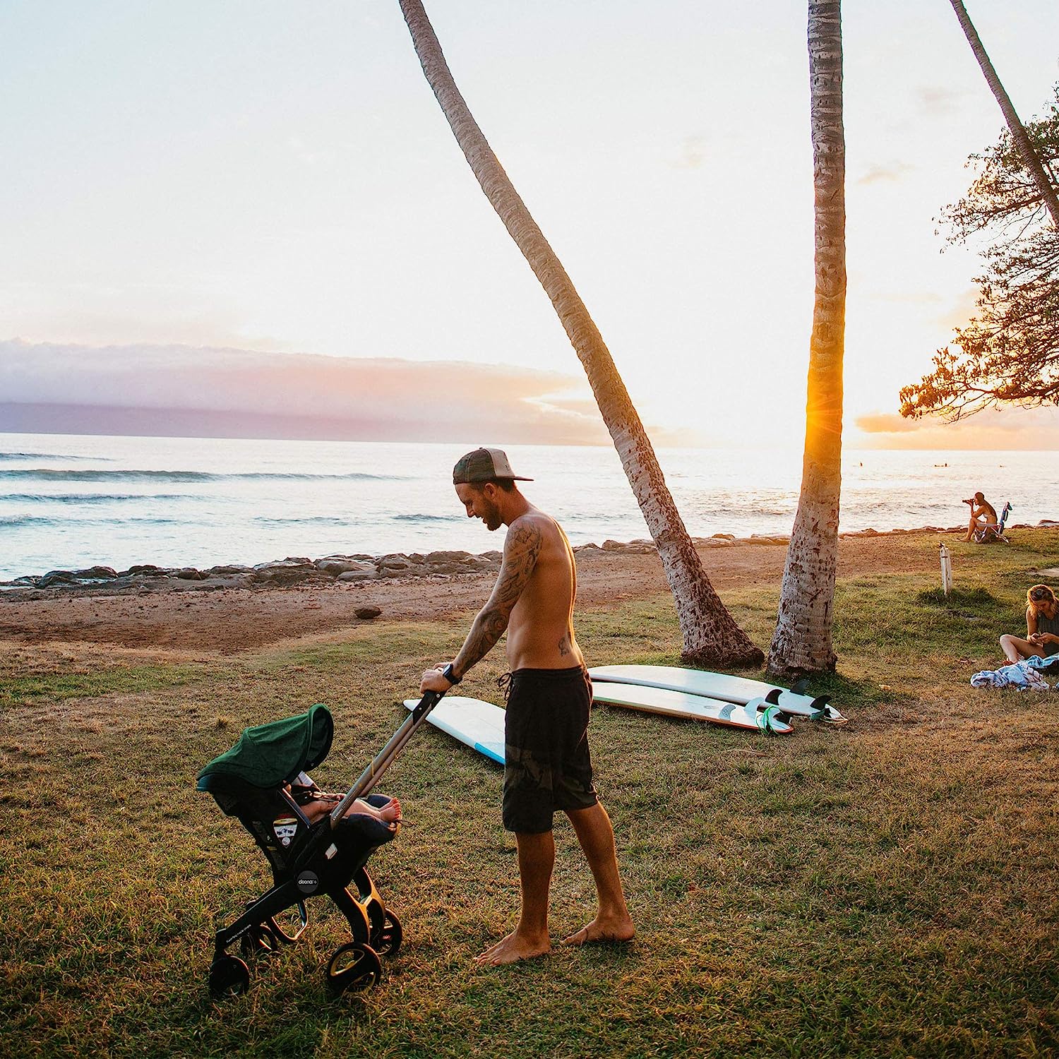 Infant Car Seat & Latch Base - Rear Facing, Car Seat to Stroller in Seconds - US Version, Nitro Black