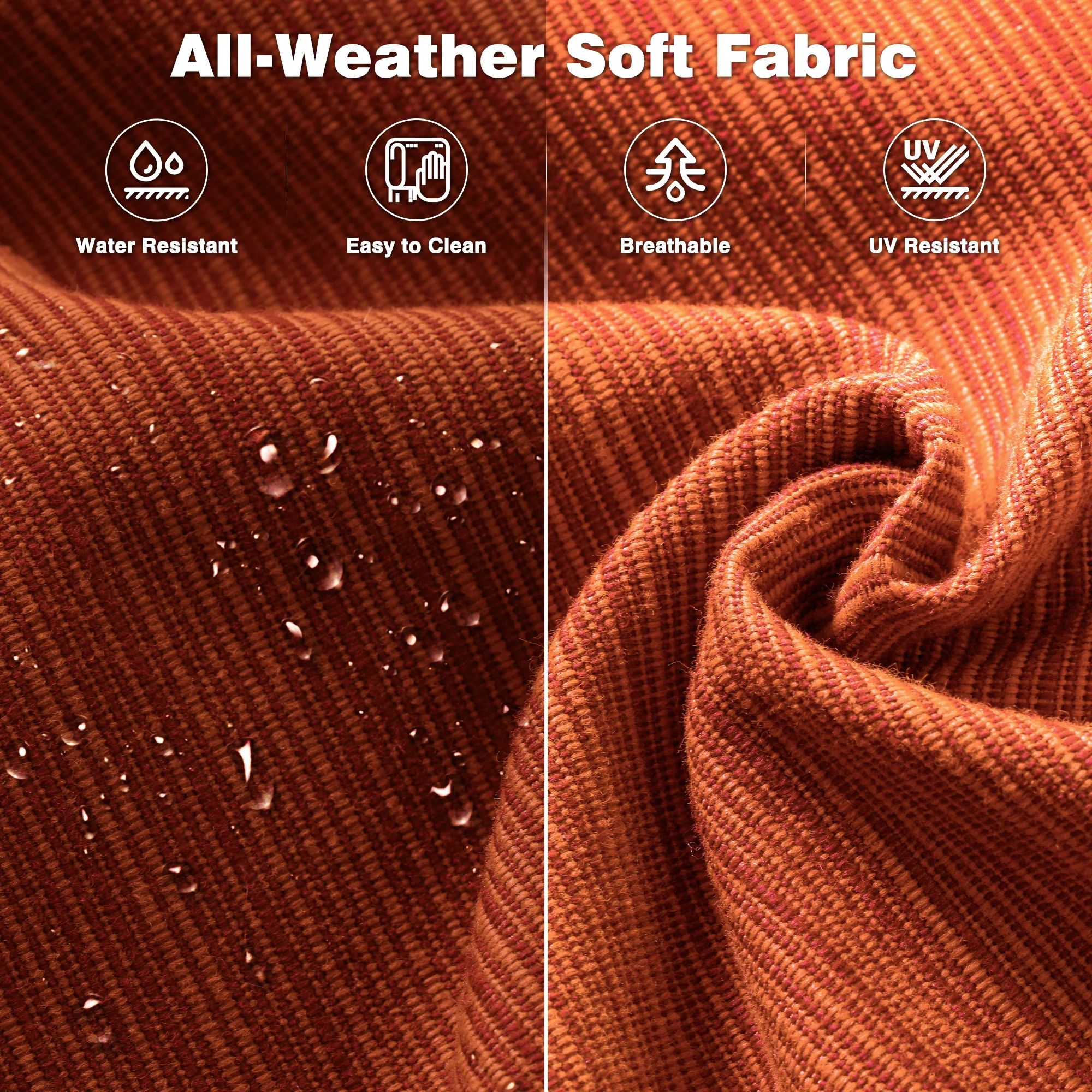 Ovios Outdoor Furniture 7-Piece with 42'' Fire Pit Table and Kenard 2 Rocking Chairs