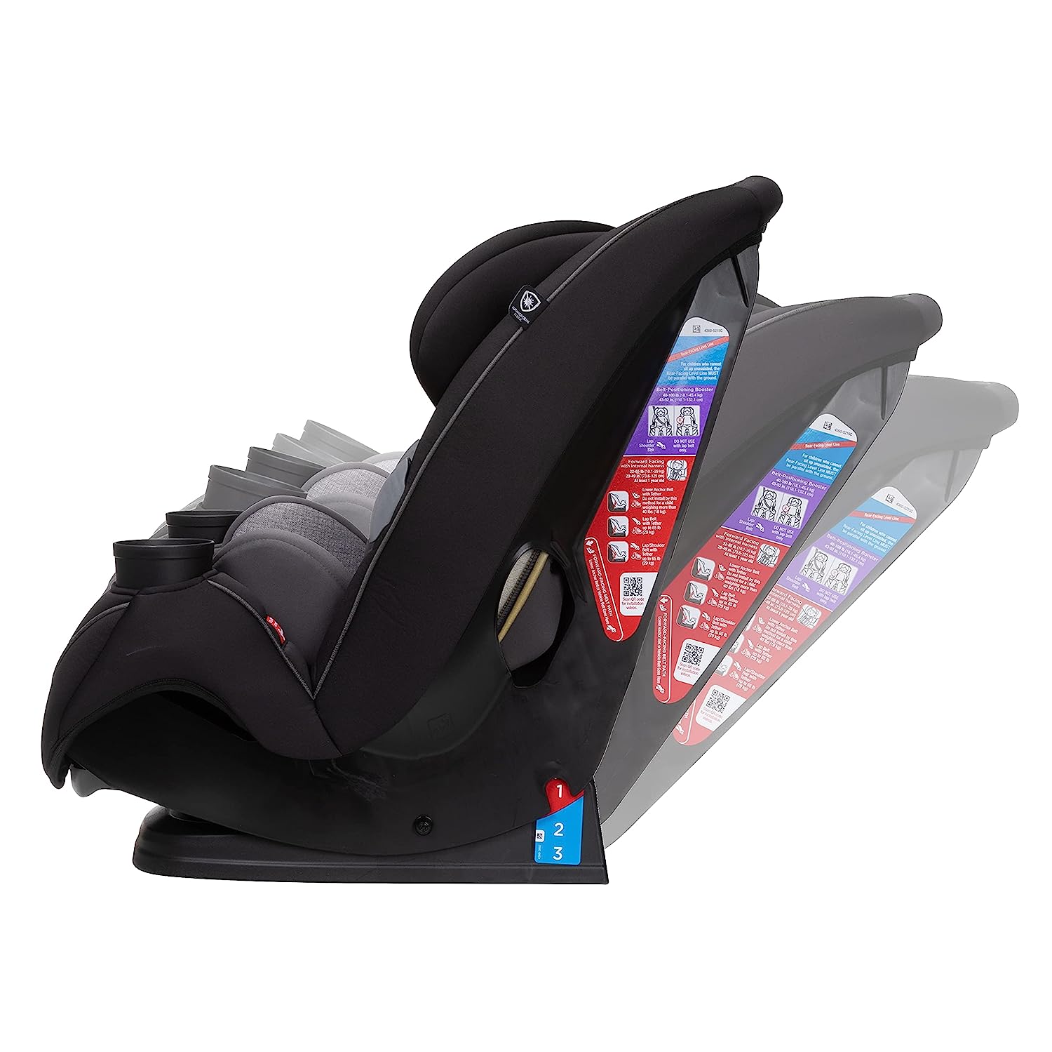 Safety 1st Grow and Go All-in-One Convertible Car Seat, Rear-facing 5-40 pounds, Forward-facing 22-65 pounds, and Belt-positioning booster 40-100 pounds, Carbon Wave