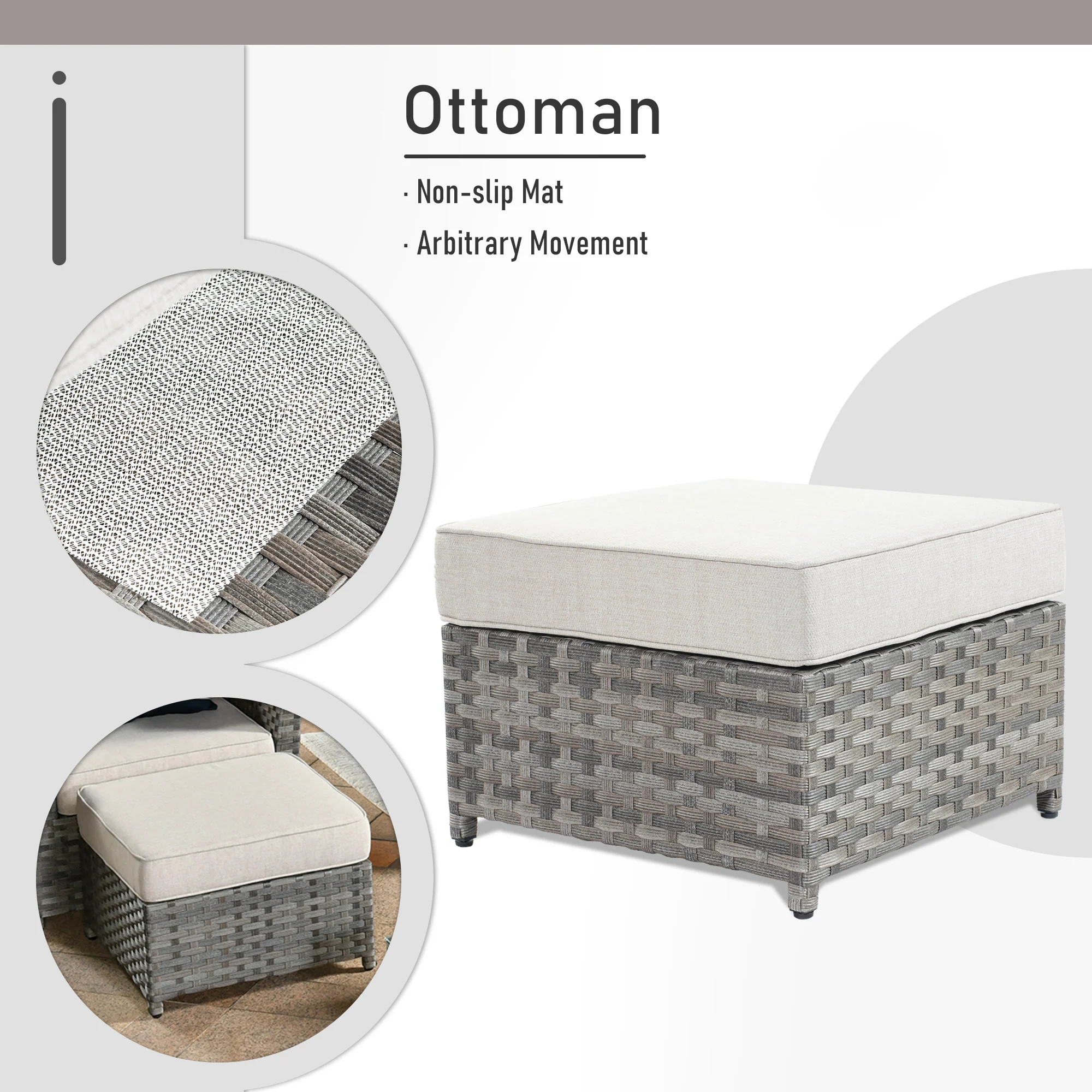 Ovios Patio Furniture Set 10-Piece include 42