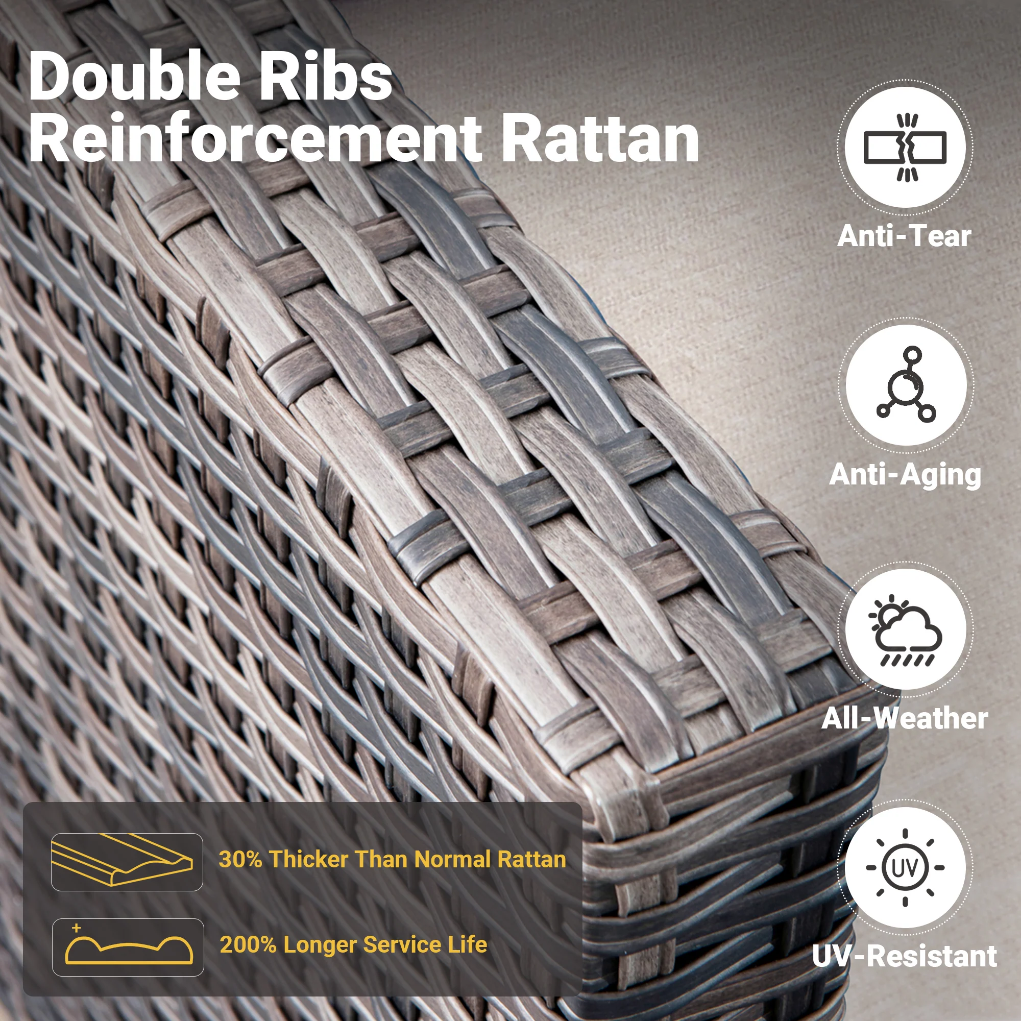 Ovios Outdoor Loveseat New Vultros High BackShape Armrest