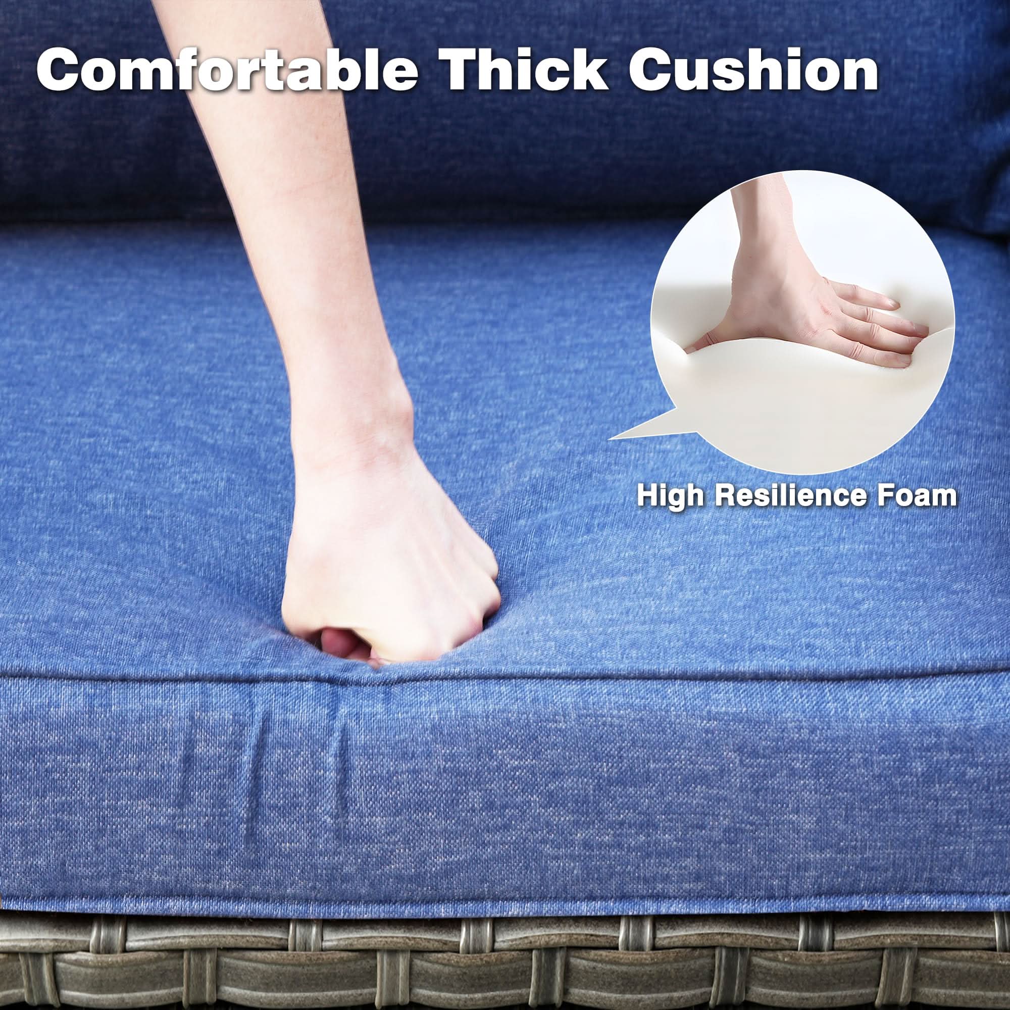 Ovios 6 Pieces Patio Furniture Set with 42