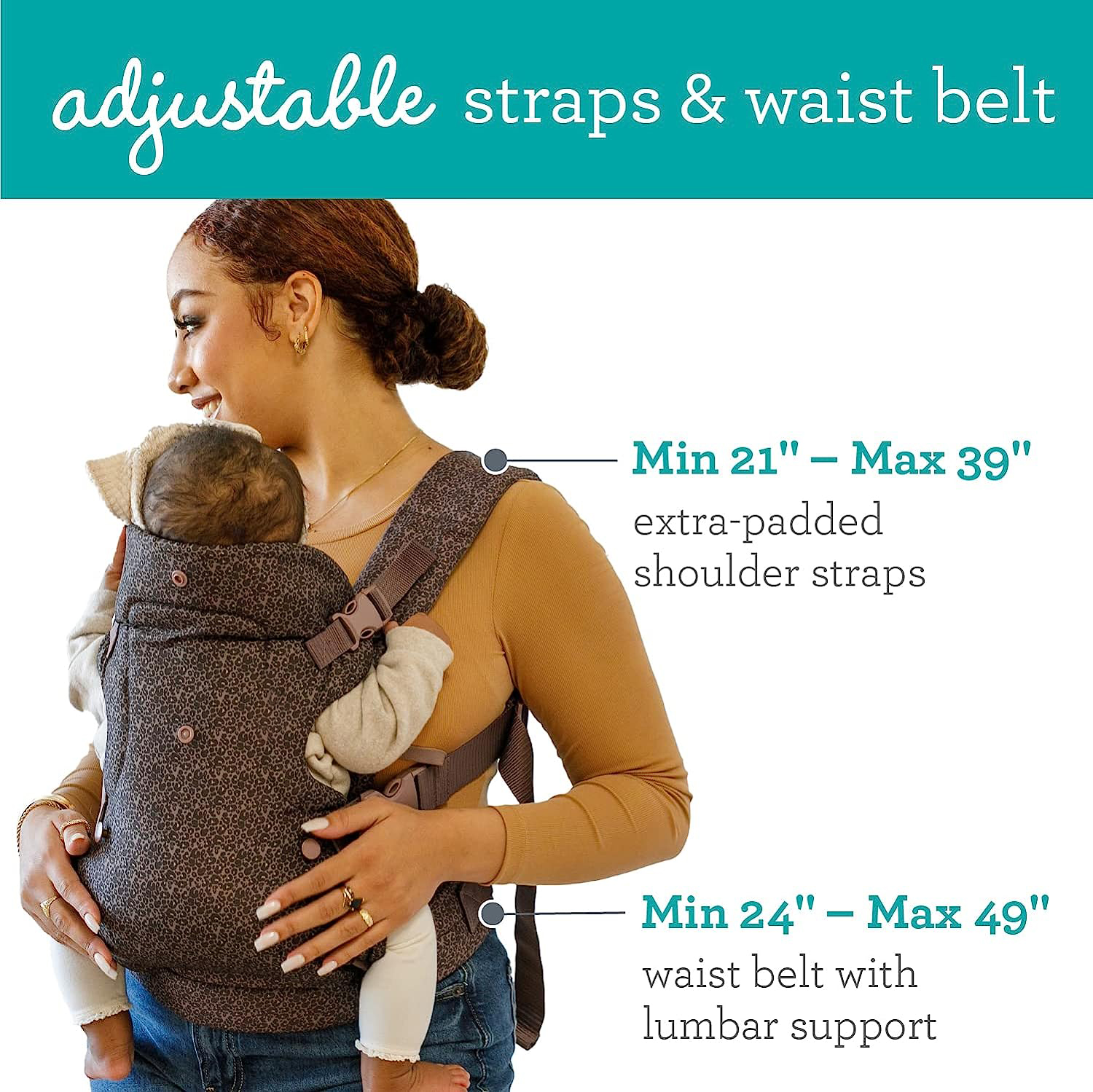 Advanced 4-in-1 Carrier - Ergonomic, convertible, face-in and face-out front and back carry for newborns and older babies 8-32 lbs