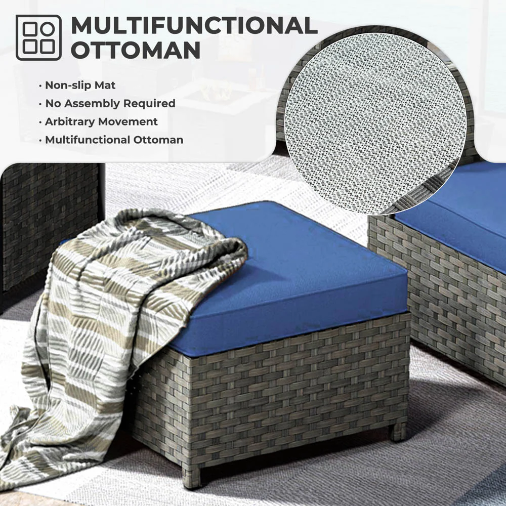 Ovios New Rimaru Series Patio Furniture Set 10-Piece include 42