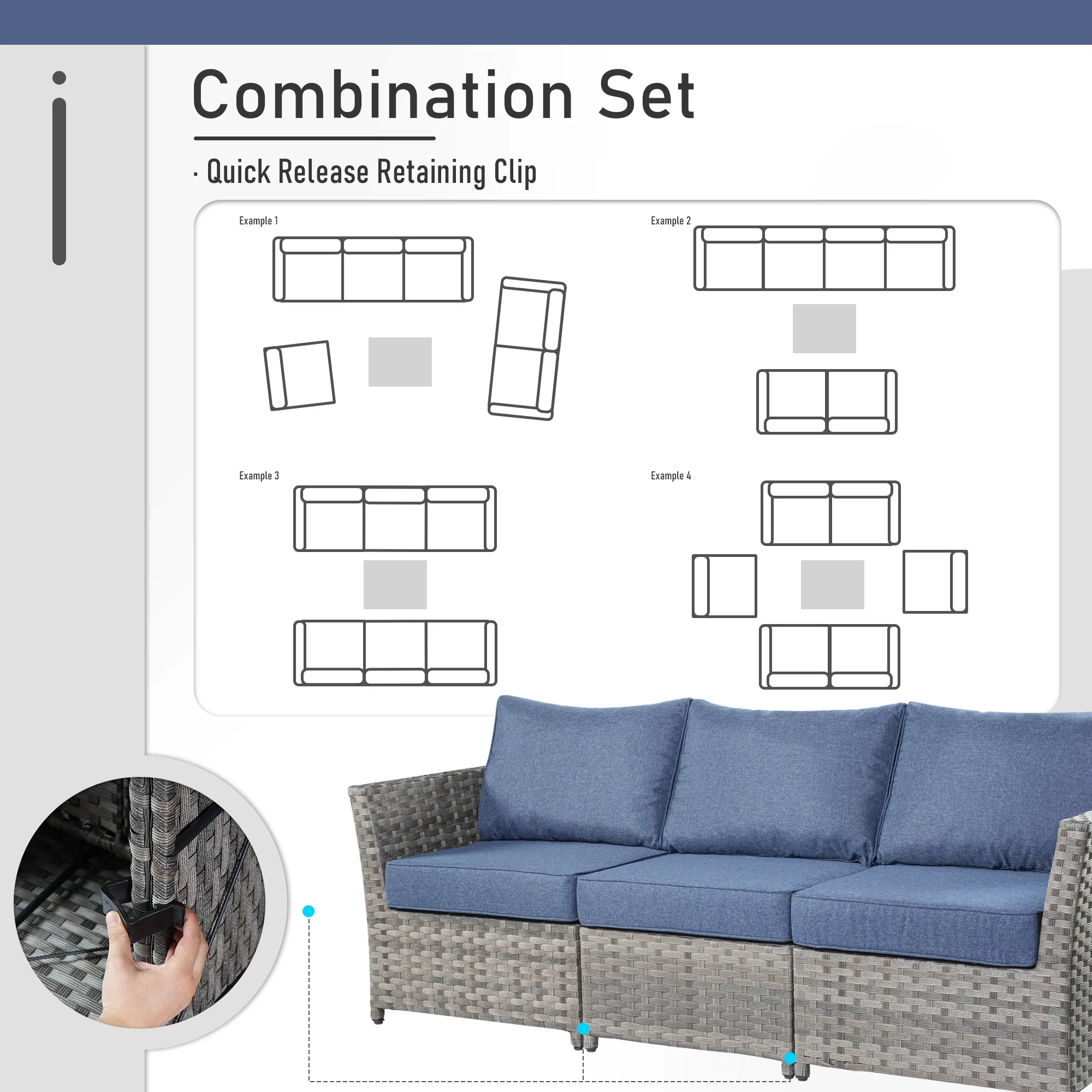 Ovios Patio Furniture Set 10-Piece include 42