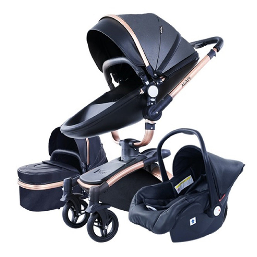 3 In 1 Baby Stroller with 360?? Rotating Baby Bassinet and Egg Seat Combo and Car Seat