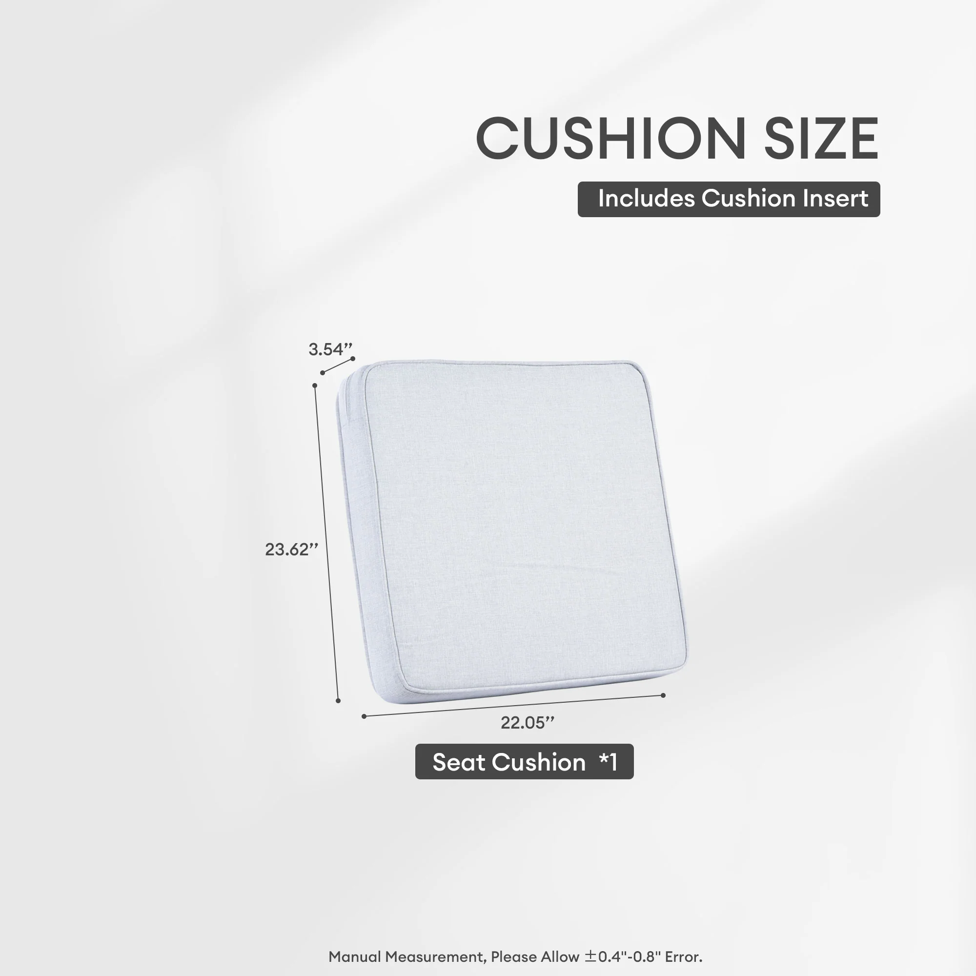 Ovios Vultros Series Replacement Seat, Back, Ottoman Cushion (Refer to the Dimension in Description)