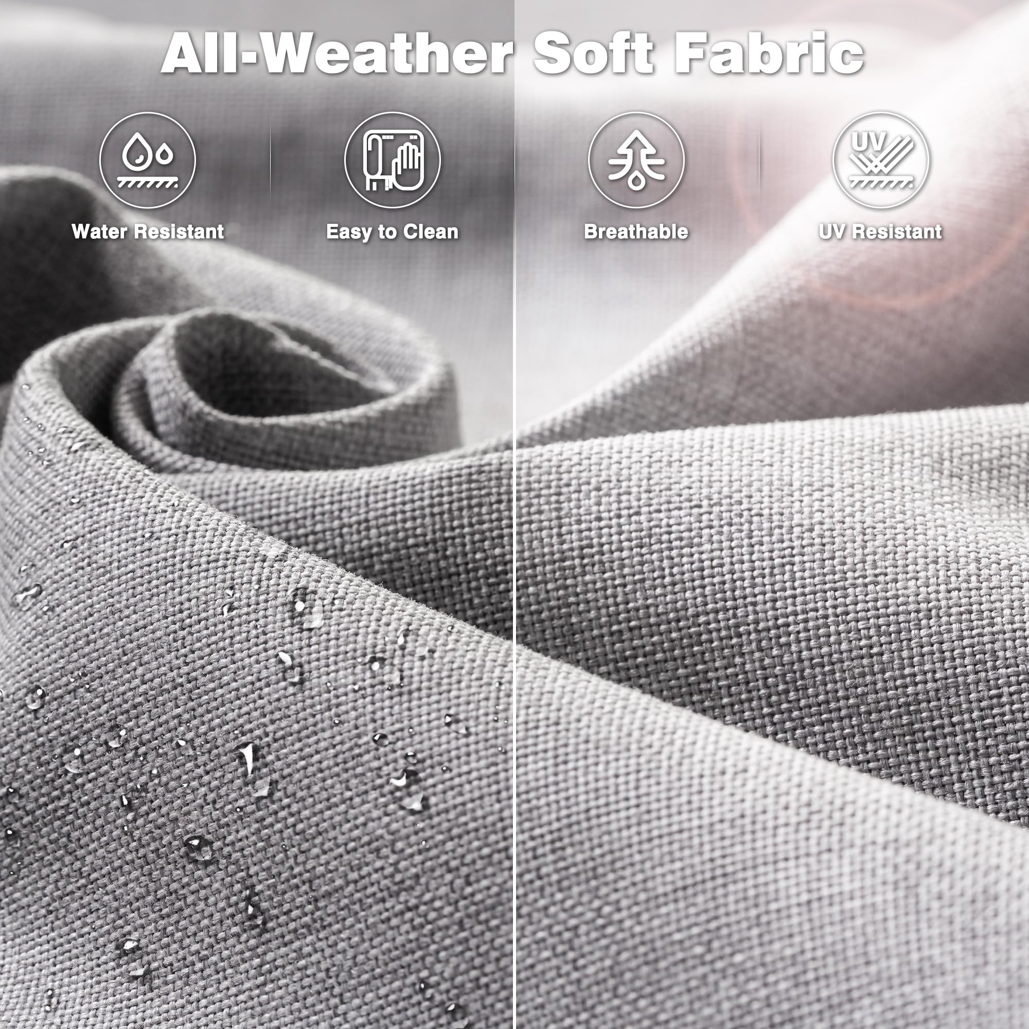 Ovios Outdoor Furniture 7-Piece with 42'' Fire Pit Table and Kenard 2 Rocking Chairs