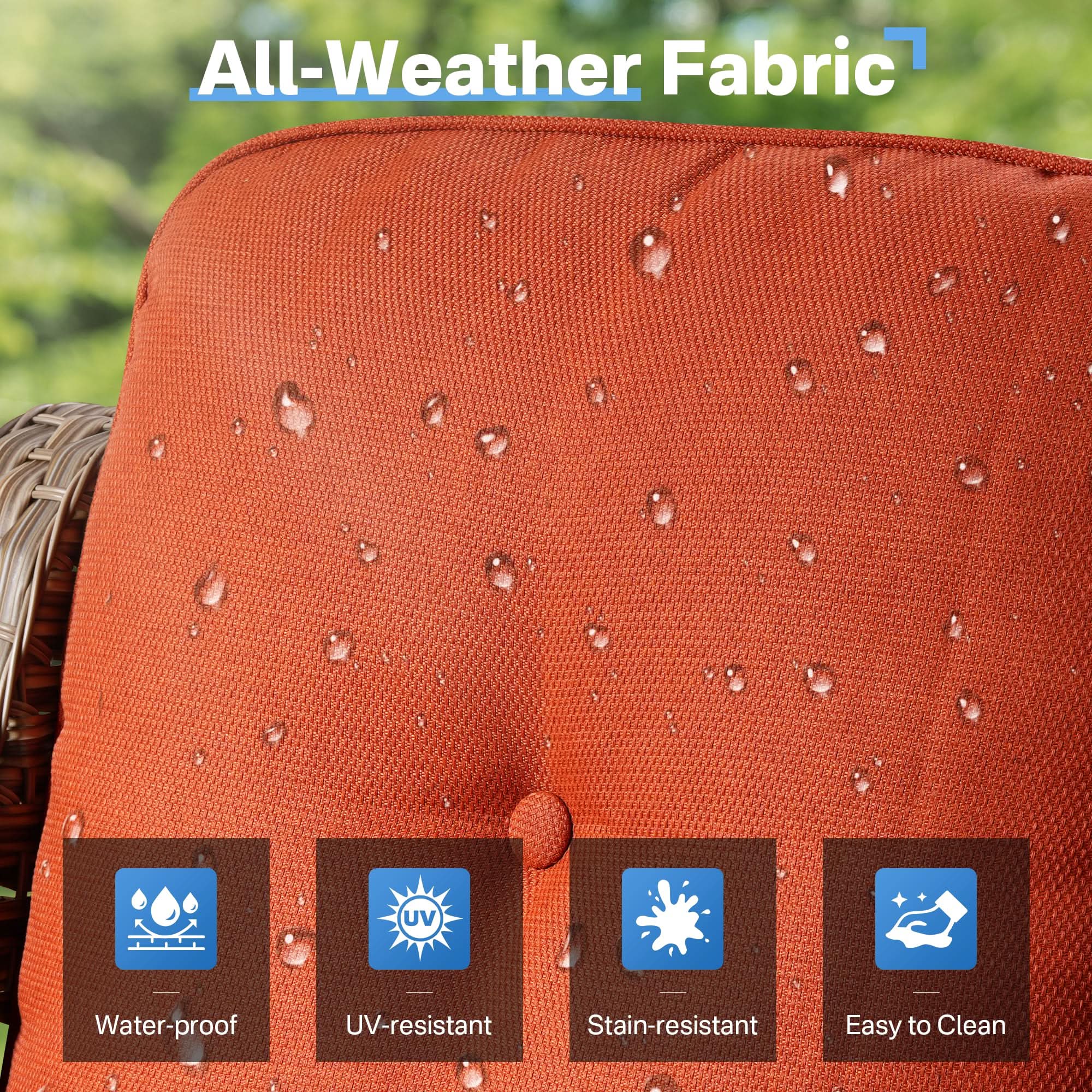 Ovios Outdoor 5 Pieces Coversation Set with 42