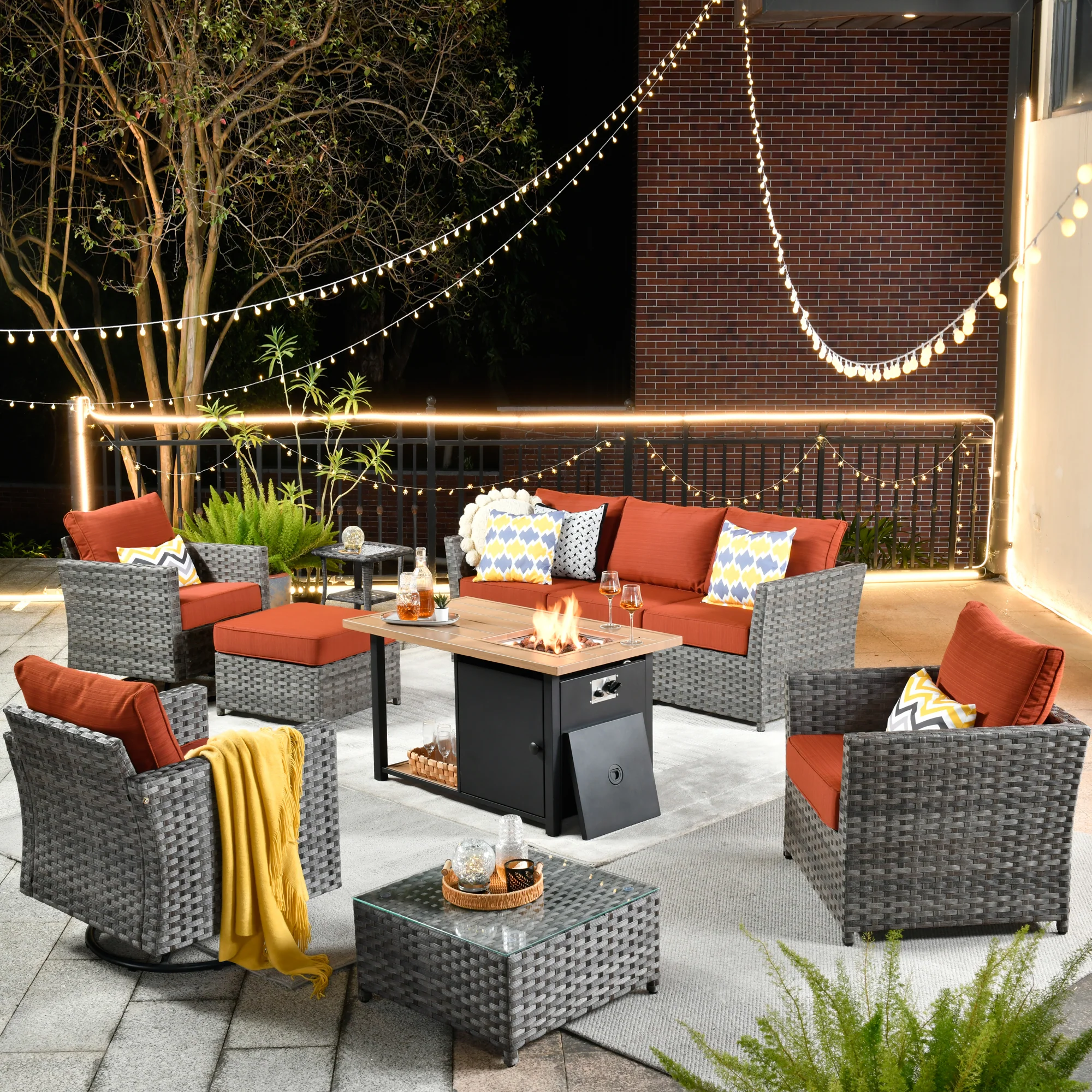 Ovios Patio Furniture Set 10-Piece include 42