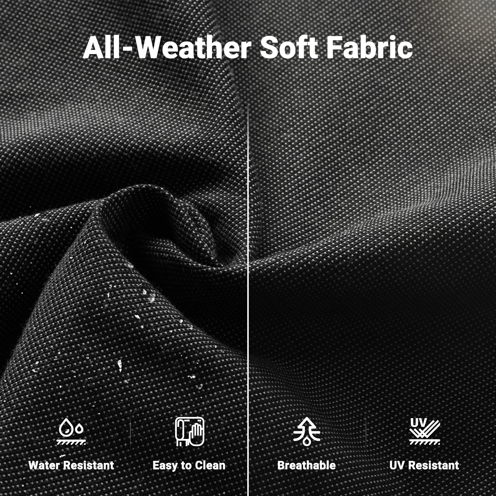 Ovios 7 Pieces Patio Furniture Set, Outdoor Wicker Sofa with Rocking Swivel Chairs