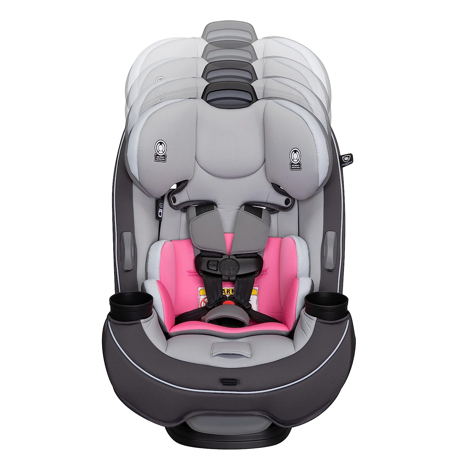 Safety 1st Grow and Go All-in-One Convertible Car Seat, Rear-facing 5-40 pounds, Forward-facing 22-65 pounds, and Belt-positioning booster 40-100 pounds, Carbon Wave