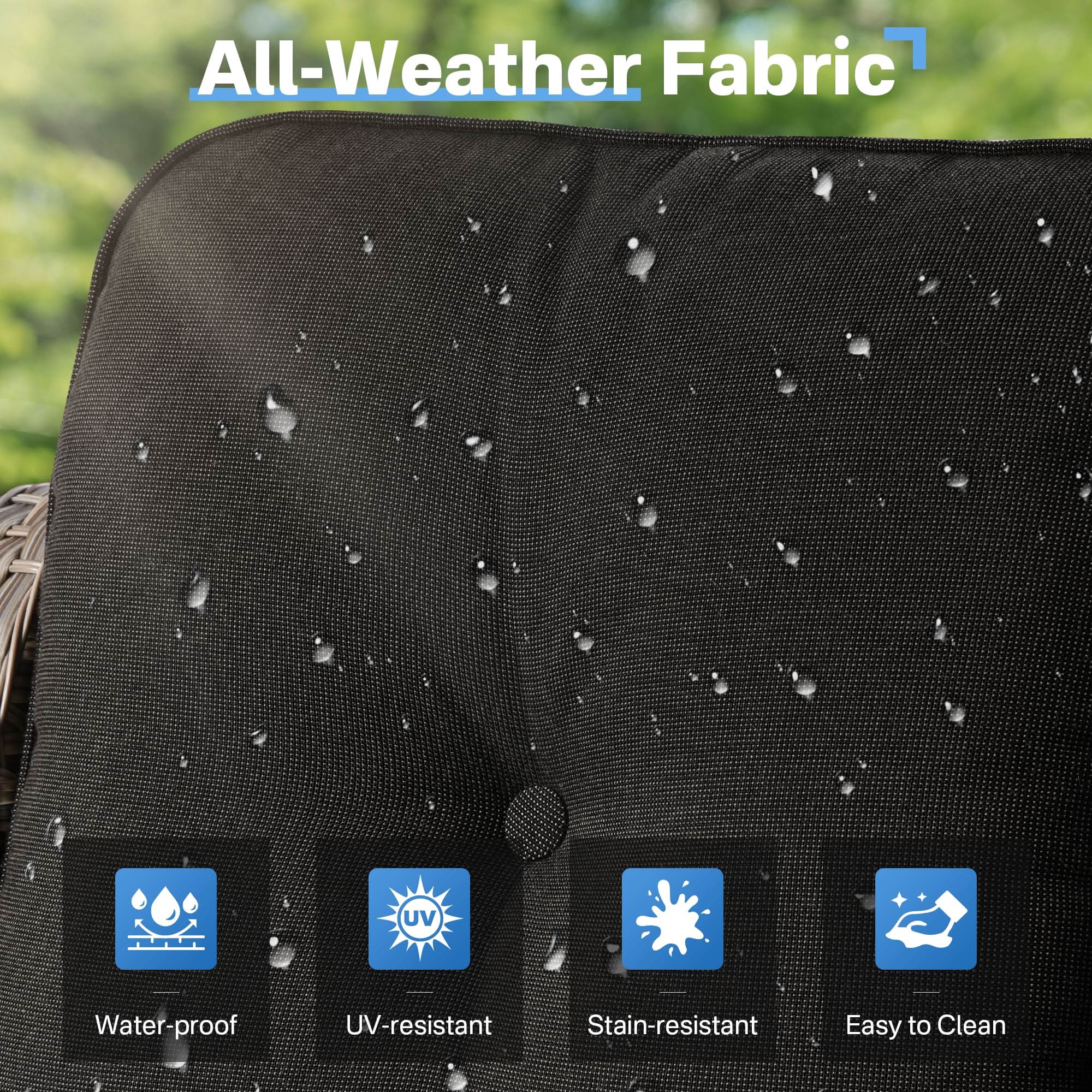 Ovios Outdoor 5 Pieces Coversation Set with 42