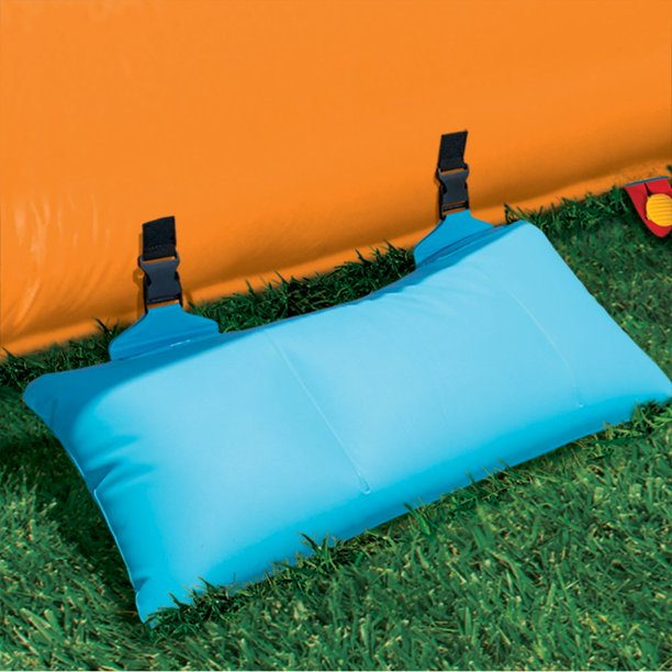 Banzai Sidewinder Falls Inflatable Water Park Play Pool with Slides and Blower