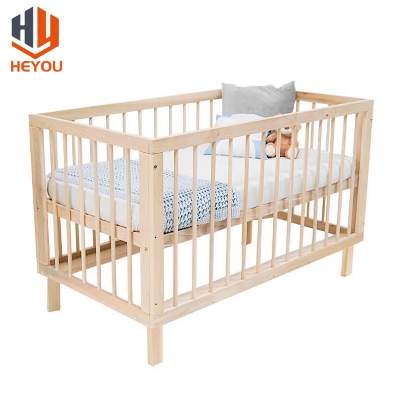 Kids Cribs Solid Wood Cradle Baby Wooden Beds Crib With Cot