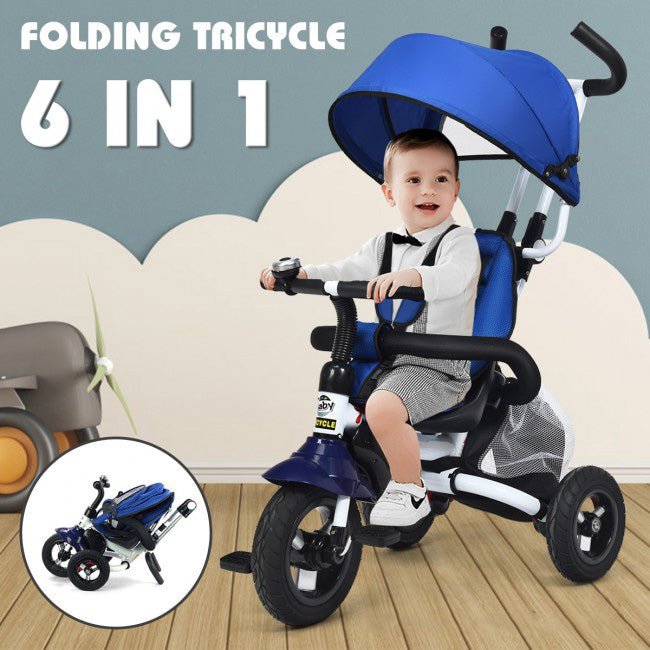 Premium 6-in-1 Baby Stroller Tricycle Detachable Learning Toy Bike