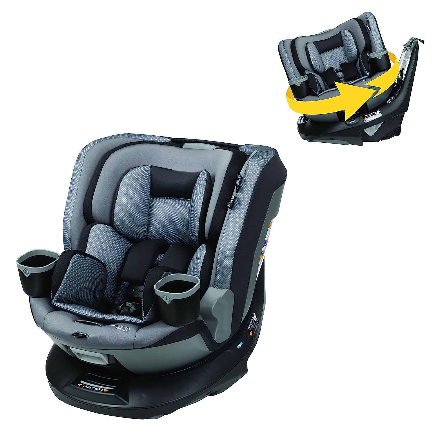 Safety 1st Turn and Go 360 DLX Rotating All-in-One Car Seat, Provides 360° seat Rotation, Dunes Edge