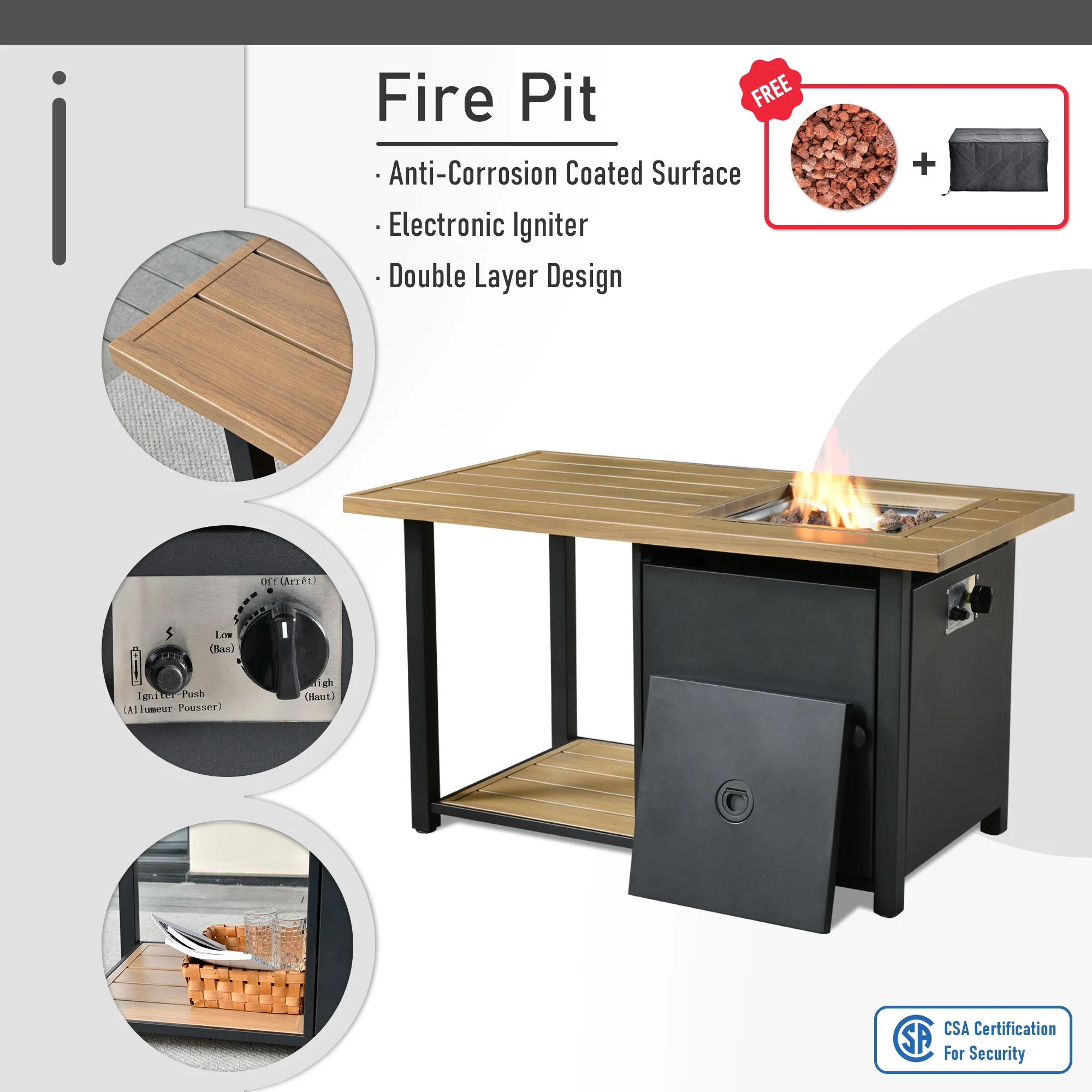 Ovios Patio Furniture Set 10-Piece include 42