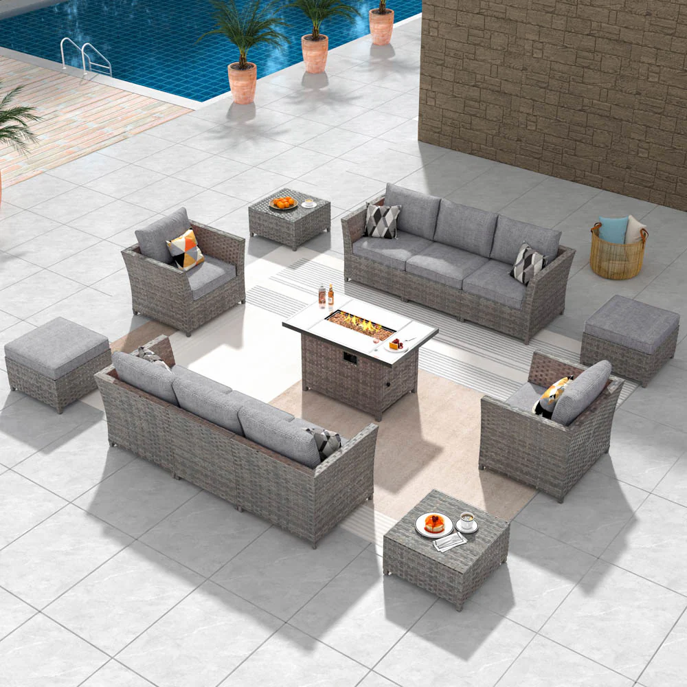 Ovios New Rimaru Series Patio Furniture Set 13-Piece include 42