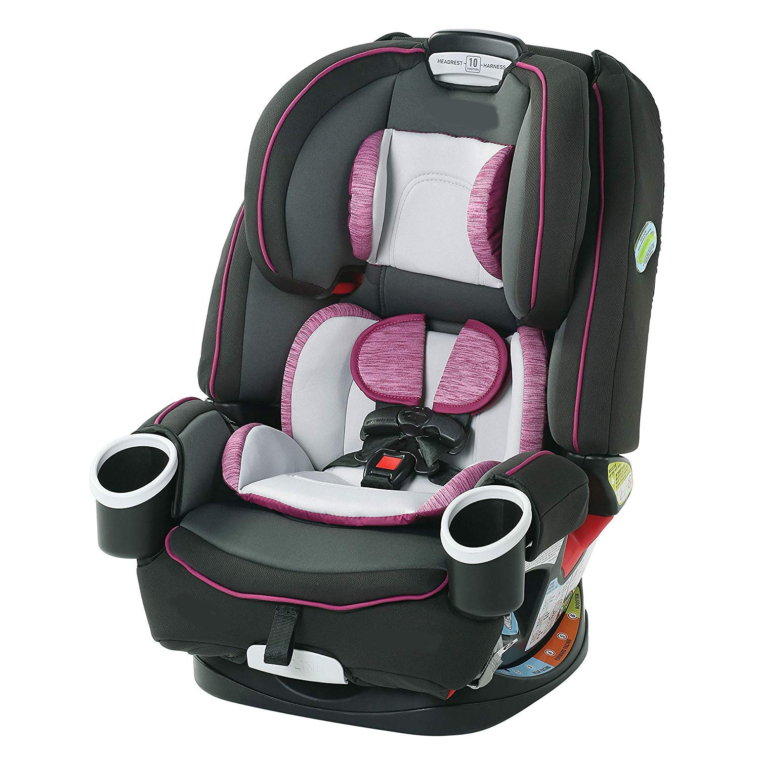 4Ever DLX 4 in 1 Car Seat, Infant to Toddler Car Seat, with 10 Years of Use, Zagg 1 Count (Pack of 1)