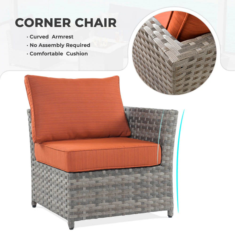 Ovios New Rimaru Series Patio Furniture Set 10-Piece include 42