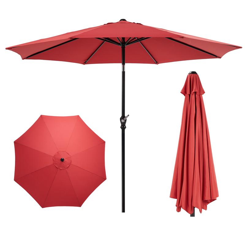 9.8ft Offset Patio Cantilever Parasol Outdoor Sunshade with Easily Adjustable Tilt, 8 Ribs, UV Protection for Backyard, Lawn and Pool
