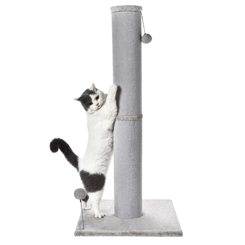 Made4pets Cat Craft Cat Scratching Post, Tall Scratch Post, Carpet Cat Scratching Post with Replaceable Toys, Sturdy Base, big size Indoor Play
