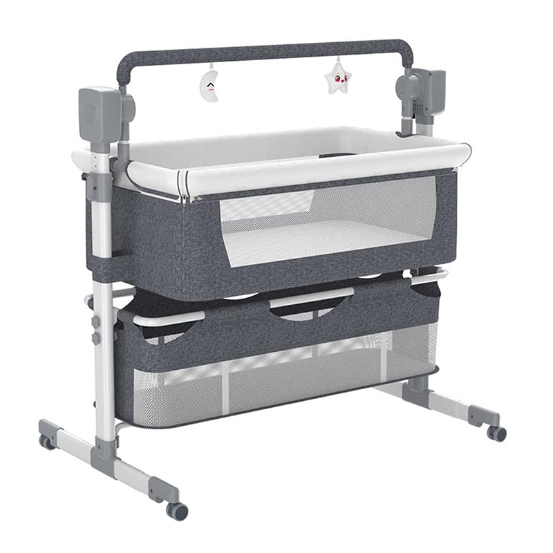 Electric Baby Crib Cradle Newborn Movable Rocking Bed Smart Portable Crib with Mosquito Net