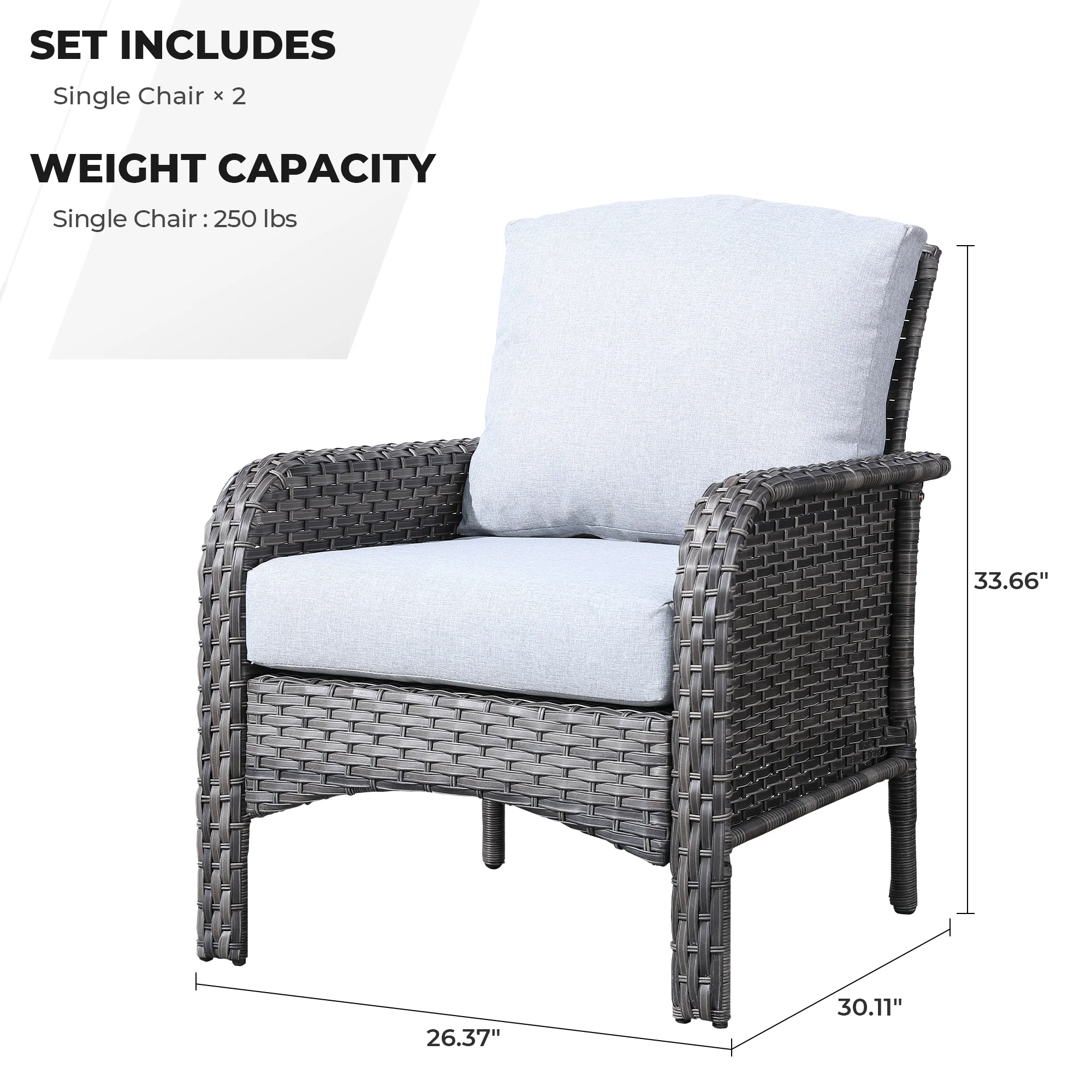 NDS Series - Outdoor Single Chair * 2