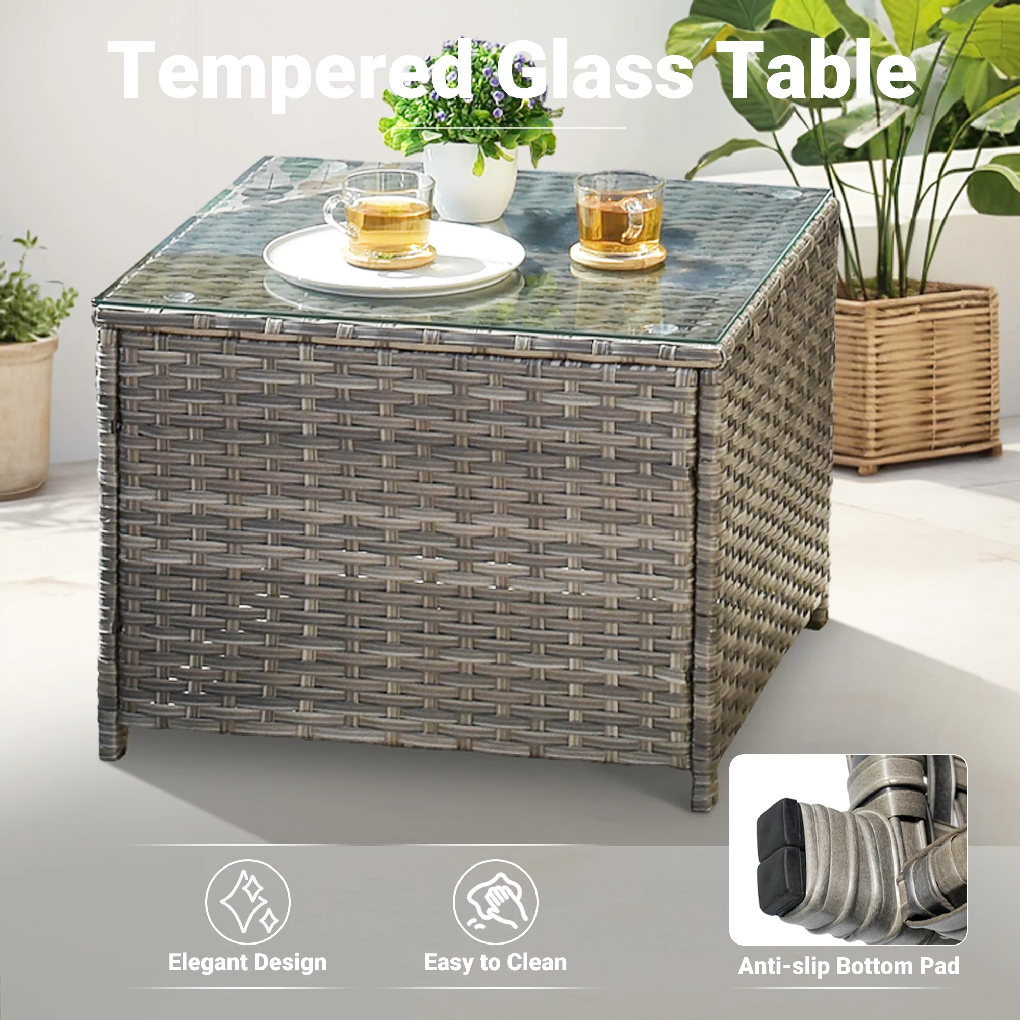 Ovios Patio Conversation Set New Vultros 6-Piece High Back with Cushions